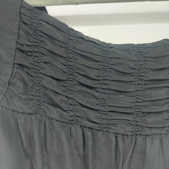 Royal Project Silk Black Short Sleeve Blouse size medium - Picture 3 of 6